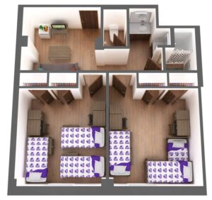 PE Clark Triple with Shared Amenities